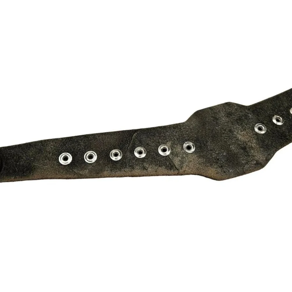 Concho Black Leather Silver Color Belt Womens‎ 34 Festival Heavy Southwestern